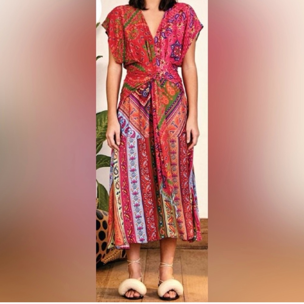 Farm Rio Colorful Bohemian Maxi Dress